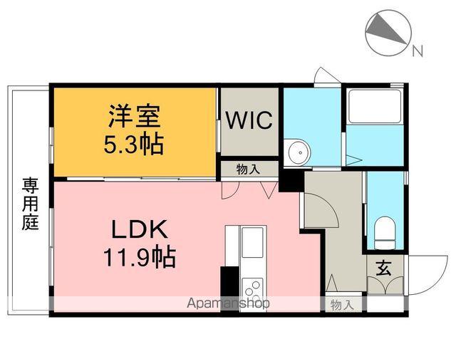 シャーメゾン・フルール(1LDK/1階)の間取り写真