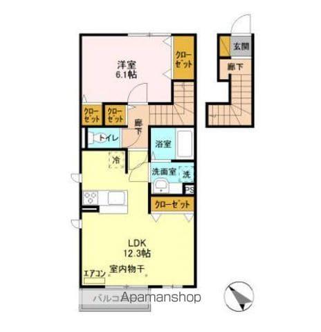 エテルナⅡ(1LDK/2階)の間取り写真