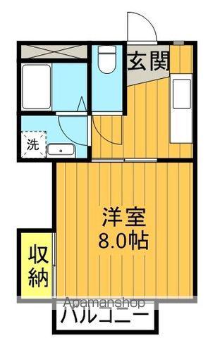 セゾンMIKI(1K/2階)の間取り写真