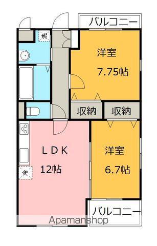 DEARCOURT H・Y(2LDK/3階)の間取り写真