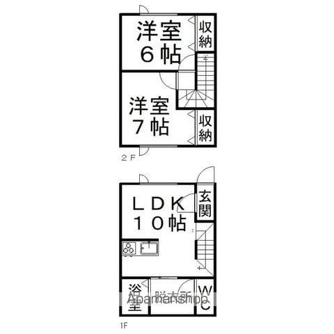 ハッピー西富(2LDK/1階)の間取り写真
