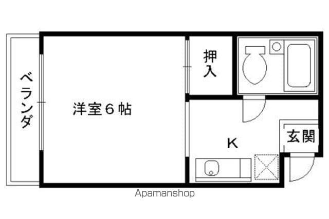 COSMO PALACE(1K/2階)の間取り写真