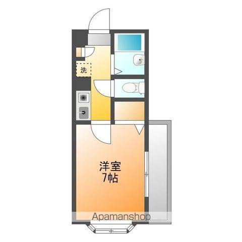 上石ハイツ(1K/1階)の間取り写真