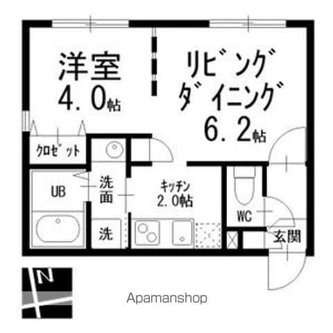 BRANCHE上前津(1LDK/3階)の間取り写真