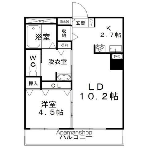 MOTTOたくま宿(1LDK/2階)の間取り写真