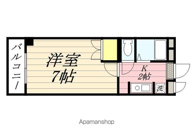 プロミネンスコート博多(1K/4階)の間取り写真