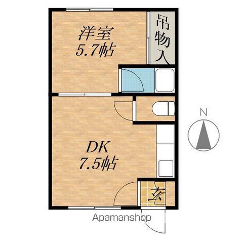 コーポ美幸(1DK/2階)の間取り写真