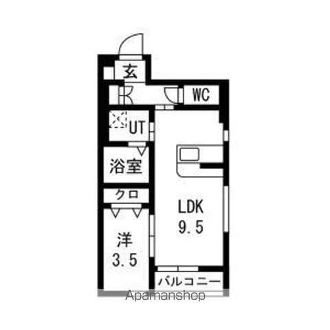 PIA蒲町Ⅱ(1LDK/1階)の間取り写真