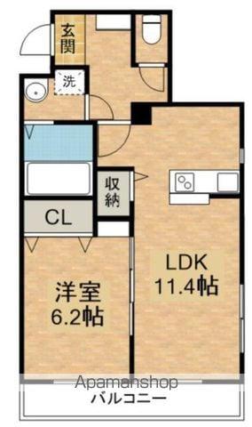 ブレッシア石神井公園(1LDK/1階)の間取り写真