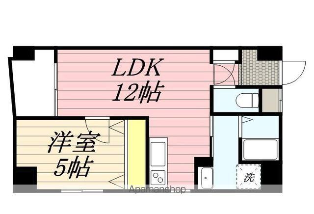 ヴェルジュ薬院(1LDK/2階)の間取り写真