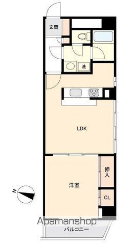 グリーンパーク小松島(1LDK/6階)の間取り写真