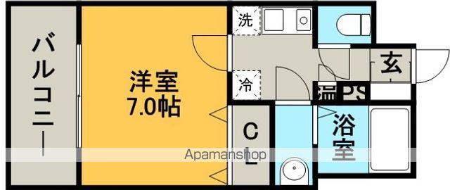 プログレッソ住吉(1K/2階)の間取り写真
