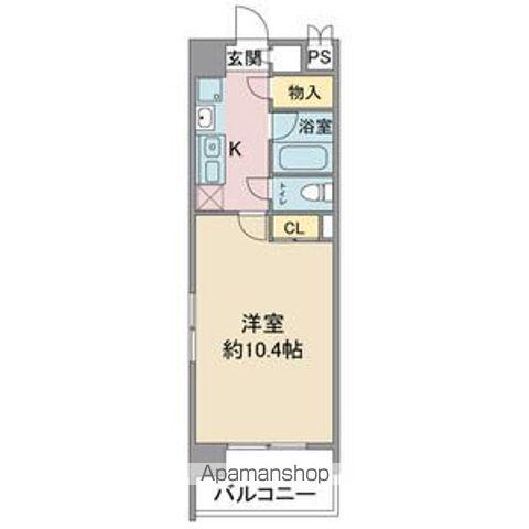 レージュASANO(1K/4階)の間取り写真