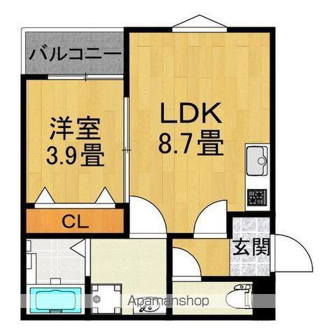 LE COCON 四日市Ⅹ(1LDK/3階)の間取り写真