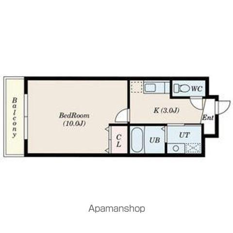 YOSHIX代官町(1K/7階)の間取り写真