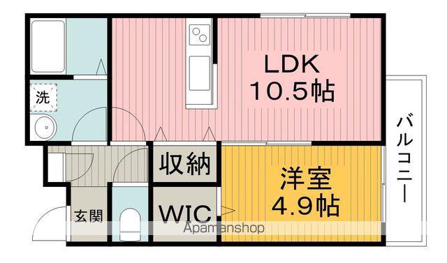 パインズコート(1LDK/1階)の間取り写真