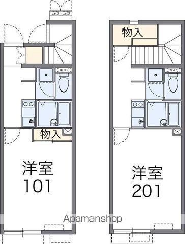 レオネクストTOMAⅡ(1K/2階)の間取り写真