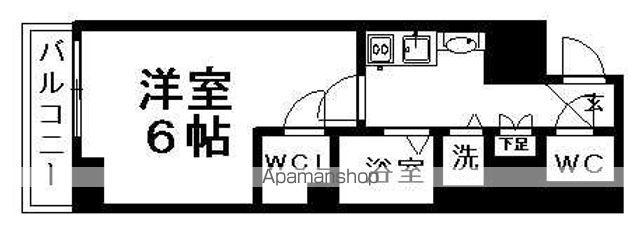 プレサンス泉セントマーク(1K/2階)の間取り写真