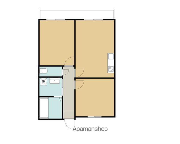 ファミールK(2LDK/2階)の間取り写真