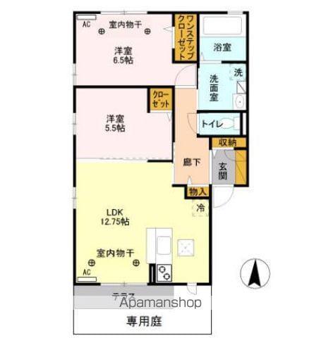 RECIENTE B(2LDK/1階)の間取り写真