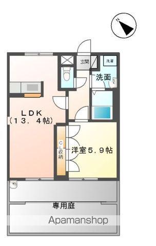 フィエスタ(1LDK/1階)の間取り写真