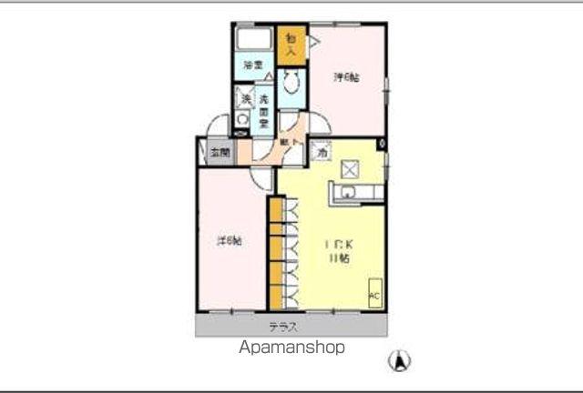 クレストAB(2LDK/1階)の間取り写真