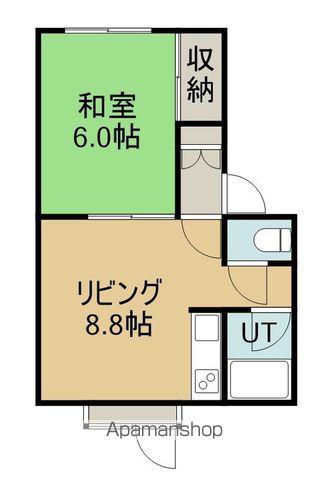 永井アパート(1DK/1階)の間取り写真