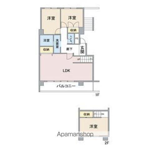 クレール延珠 北棟(3LDK/2階)の間取り写真