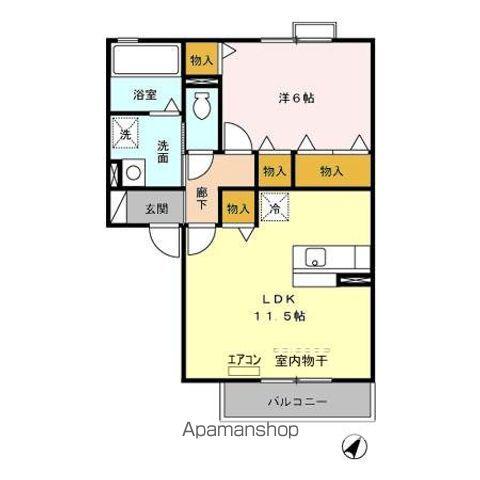 リビングタウン大金平A 2階階 間取り