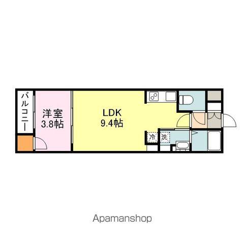 アコット東深津(1LDK/3階)の間取り写真