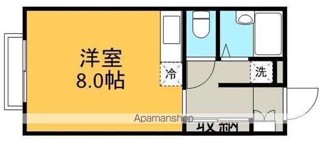 アムール殿山(ワンルーム/2階)の間取り写真