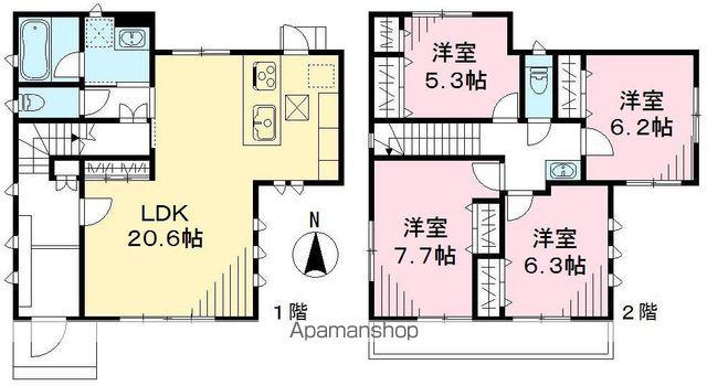 東急大井町線 緑が丘駅(東京) 徒歩5分 2階建 築8年(4LDK)の間取り写真