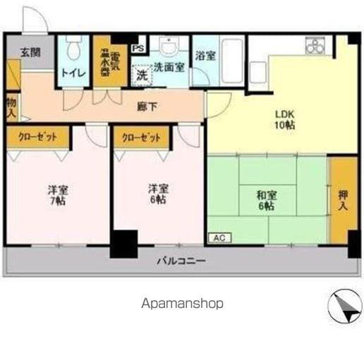 オーシャンビュー壱番館(3LDK/15階)の間取り写真