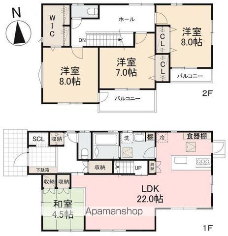 高徳線 屋島駅 徒歩9分 2階建 築12年(4LDK)の間取り写真