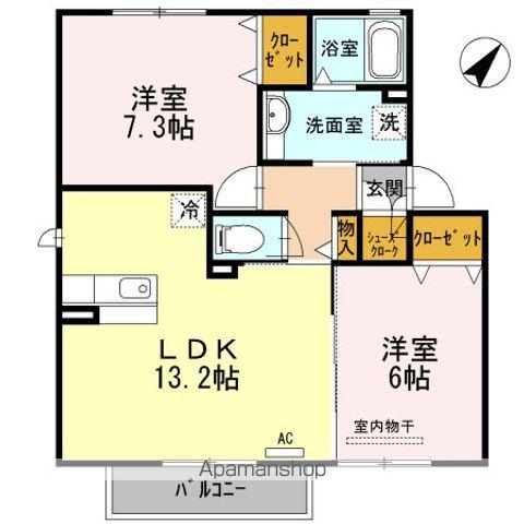 エクセレント E(2LDK/2階)の間取り写真