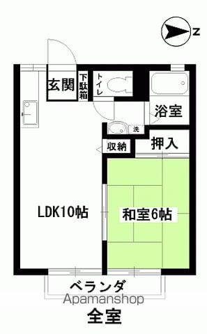 メゾンスプリング(1LDK/2階)の間取り写真