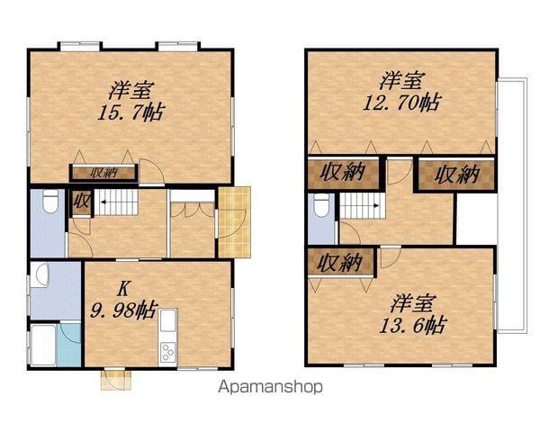 上郷別府(3DK/2階)の間取り写真