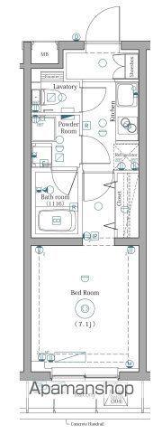 DIPS練馬春日町(1K/2階)の間取り写真