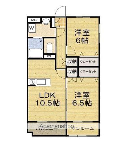 ラフィーネ・アン(2LDK/1階)の間取り写真