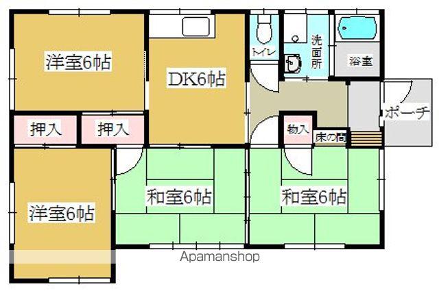東北本線 安達駅 徒歩27分 2階建 築49年(4DK/2階)の間取り写真