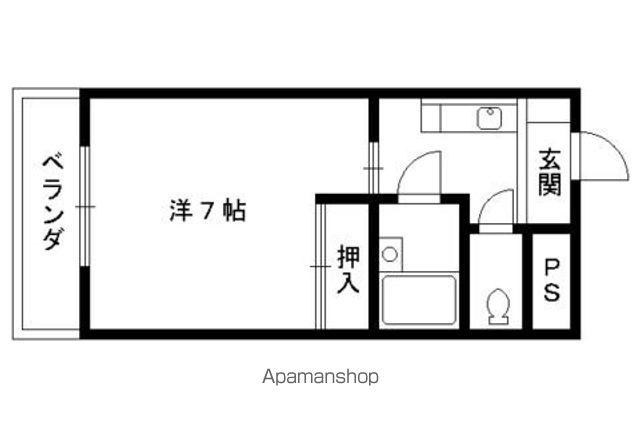 第7レジデンス春田(1K/1階)の間取り写真