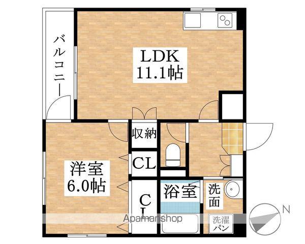 スタジオーネ(1LDK/2階)の間取り写真