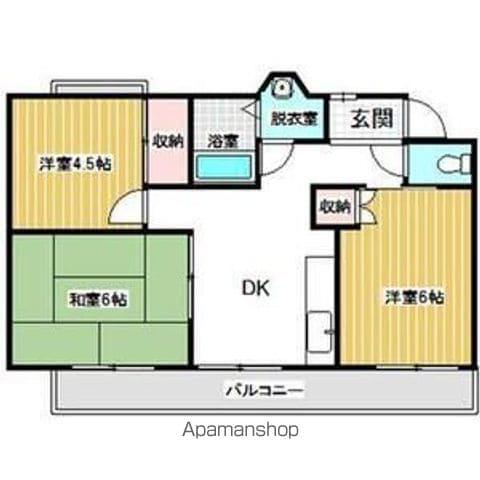 ローズィートハウス(3DK/2階)の間取り写真