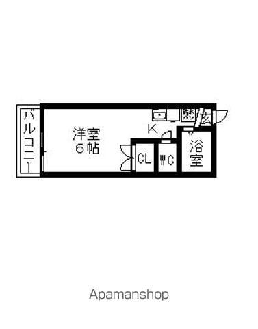 レオパレス藤宮(ワンルーム/1階)の間取り写真