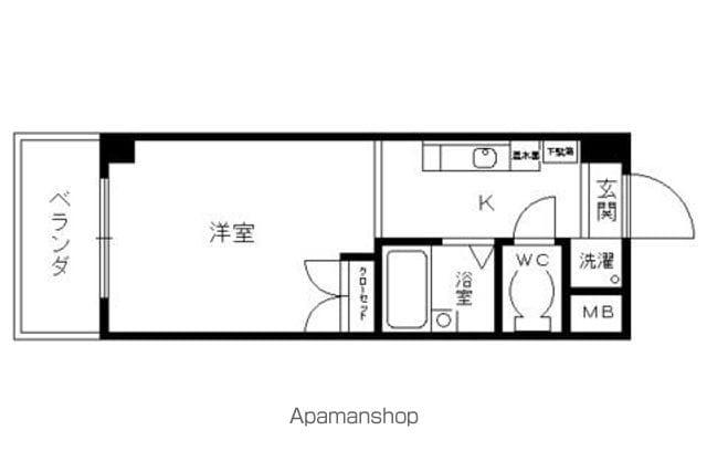 みつまめ京都(1K/2階)の間取り写真