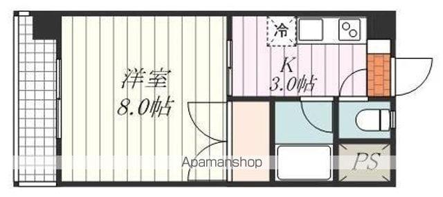 ドムス土居田(1K/3階)の間取り写真