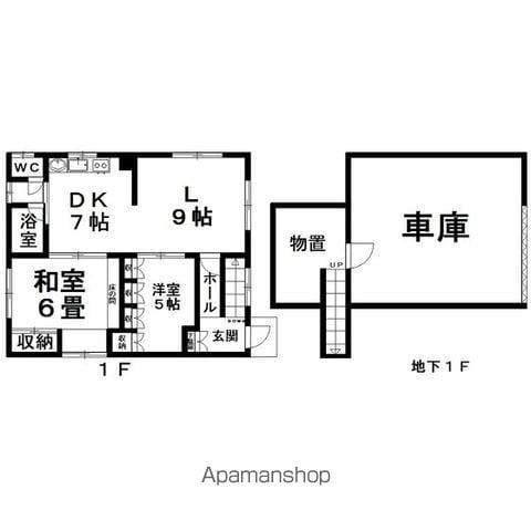 石北本線 北見駅 バス乗車時間：5分 南仲町２丁目バス停で下車 徒歩5分 1階建 築40年(2LDK)の間取り写真