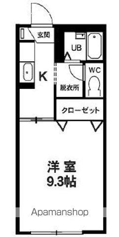 インパルスⅡA(1K/1階)の間取り写真