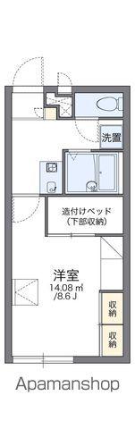 レオパレス京山マスカット(1K/1階)の間取り写真