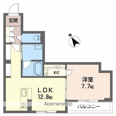 ノブレス河東(1LDK/3階)の間取り写真